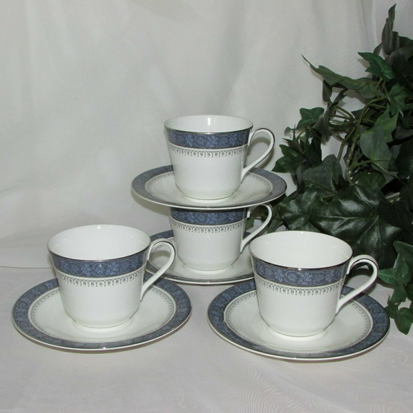 4 ROYAL DOULTON SHERBROOKE Fine Bone China Cups & Saucers H5009 Teacups lot #2 - Picture 6 of 6